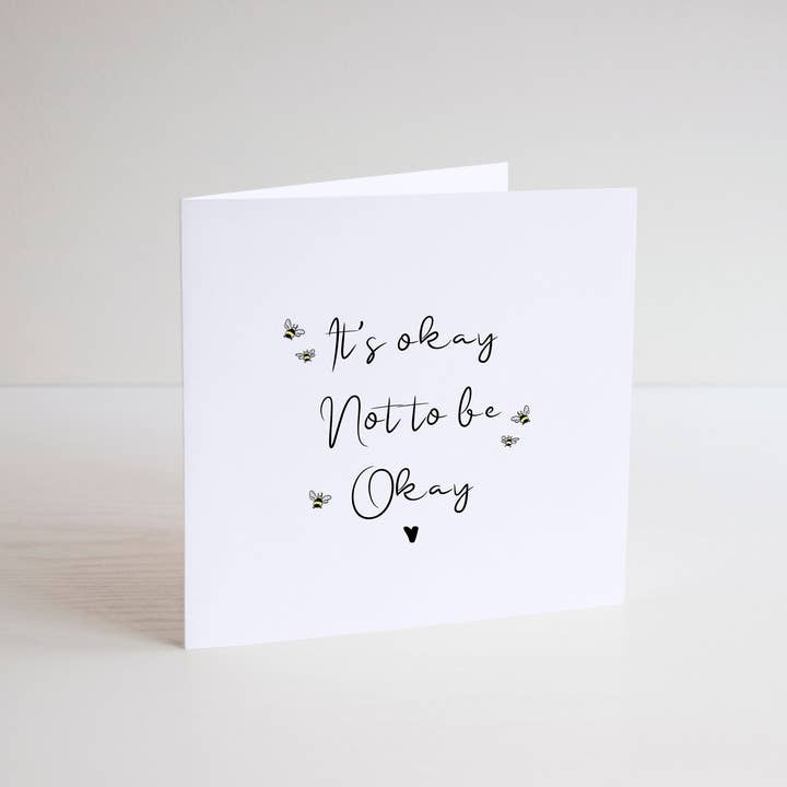 Its Ok Not To Be Ok Card-Thinking Of You Card-Get Well Soon for wholesale by Svhillustration