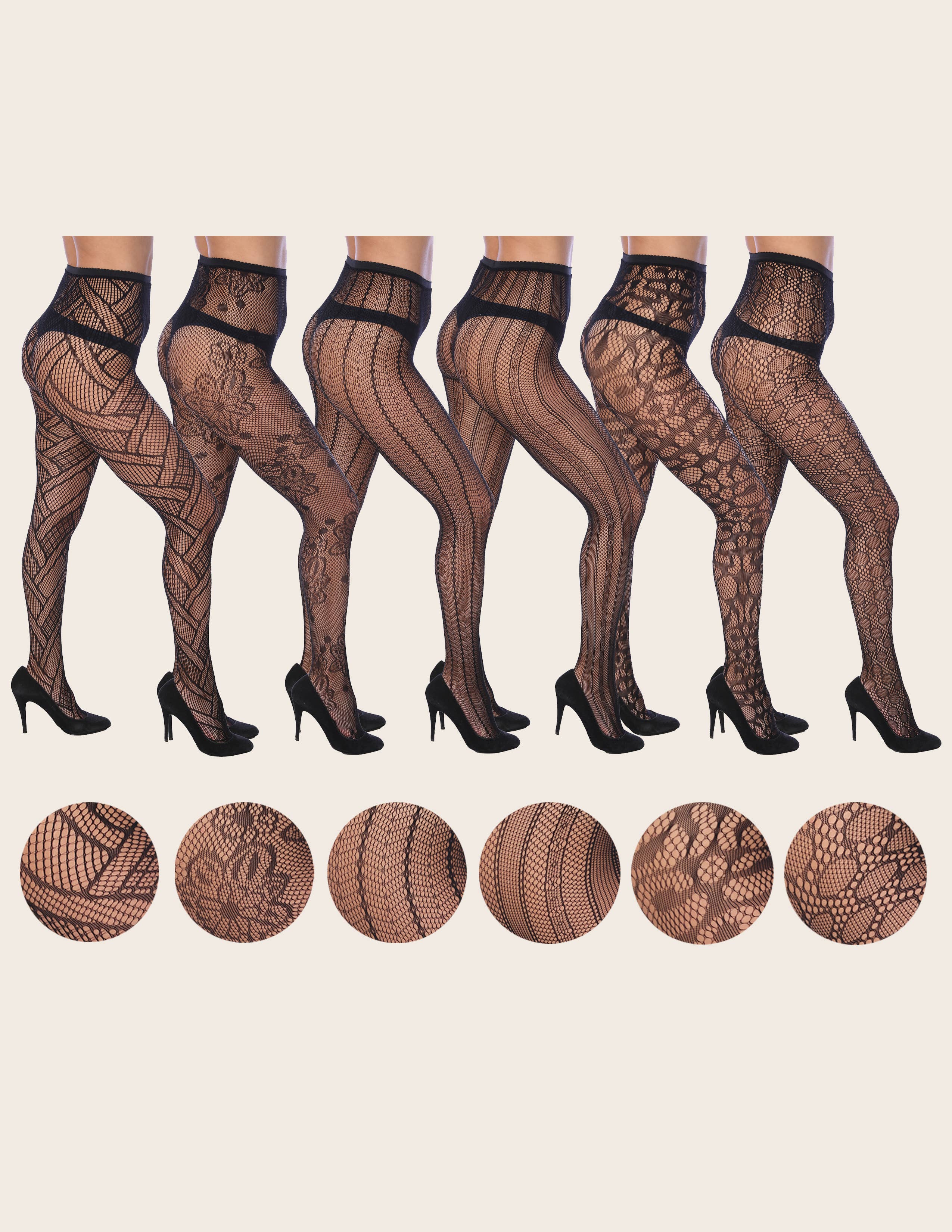 Isadora, Tipi toe, & James Fiallo - Wholesale Tights - Women's - Women Isadora Black Patterned Fishnet Sexy Fashion Tights17