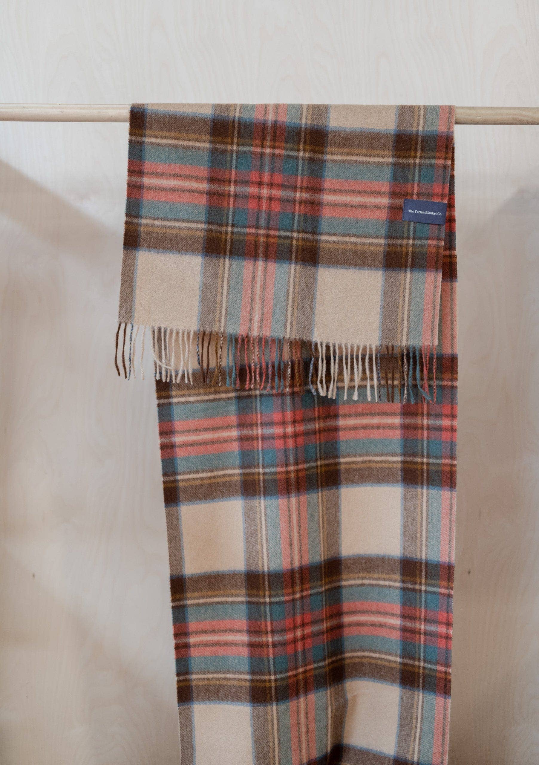 TBCo - Wholesale Scarf - Women's - Lambswool Oversized Scarf in Stewart Dress Antique Tartan1