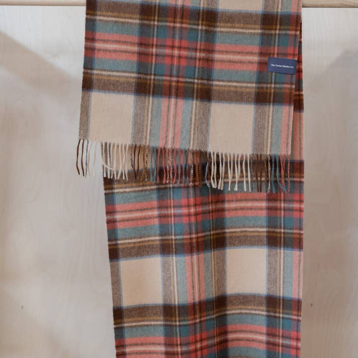 TBCo - Wholesale Scarf - Women's - Lambswool Oversized Scarf in Stewart Dress Antique Tartan1