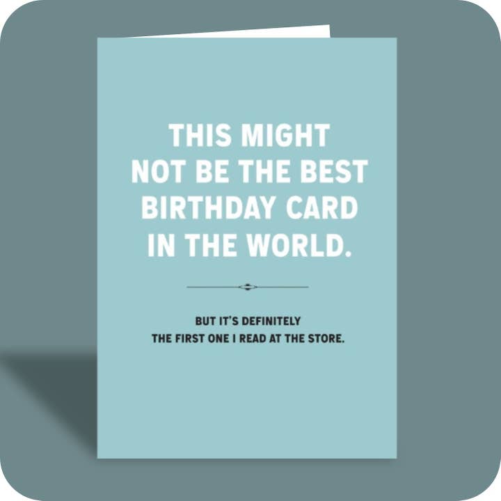 C-001 – Biglietto di Compleanno Divertente – Non il Miglior Biglietto di Compleanno per la vendita all'ingrosso da parte di Bald Guy Greetings