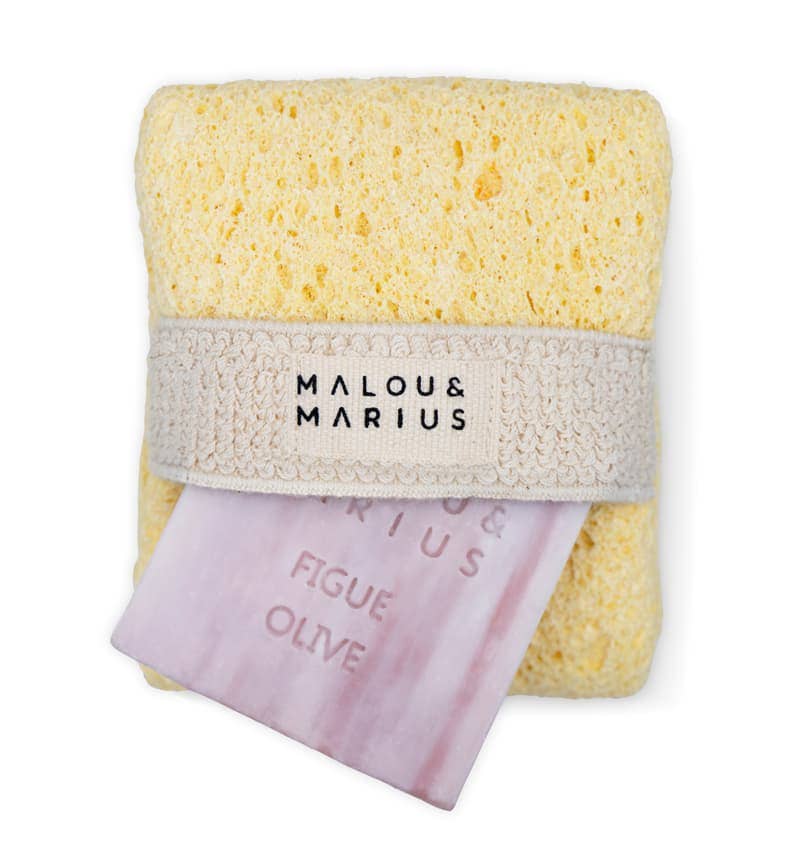 Malou & Marius - Wholesale Bath Pouf/Sponge - BODY SPONGE SOAP HOLDER IN RAW REGENERATED CELLULOSE2