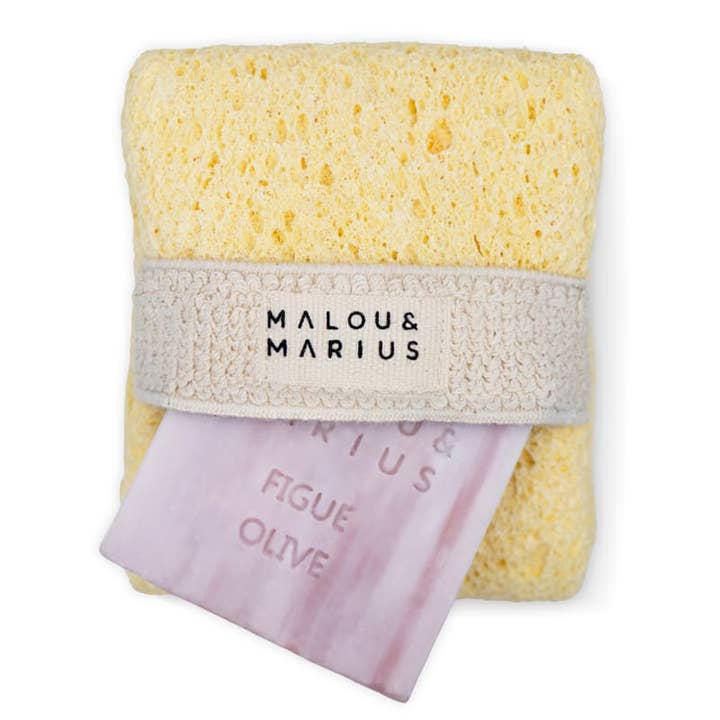 Malou & Marius - Wholesale Bath Pouf/Sponge - BODY SPONGE SOAP HOLDER IN RAW REGENERATED CELLULOSE2