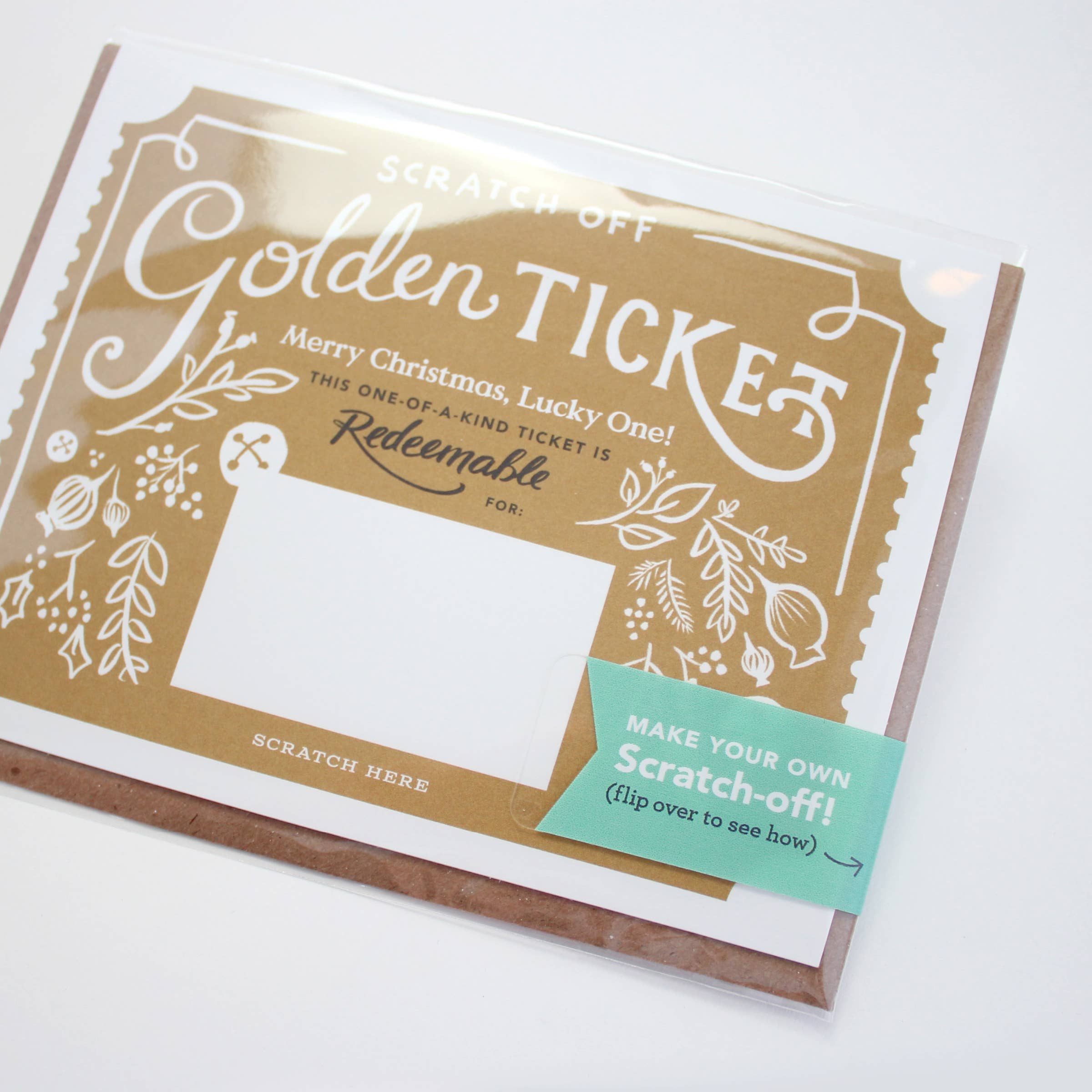 Inklings Paperie - Wholesale Christmas Card - Scratch-off Card - Christmas Golden Ticket8