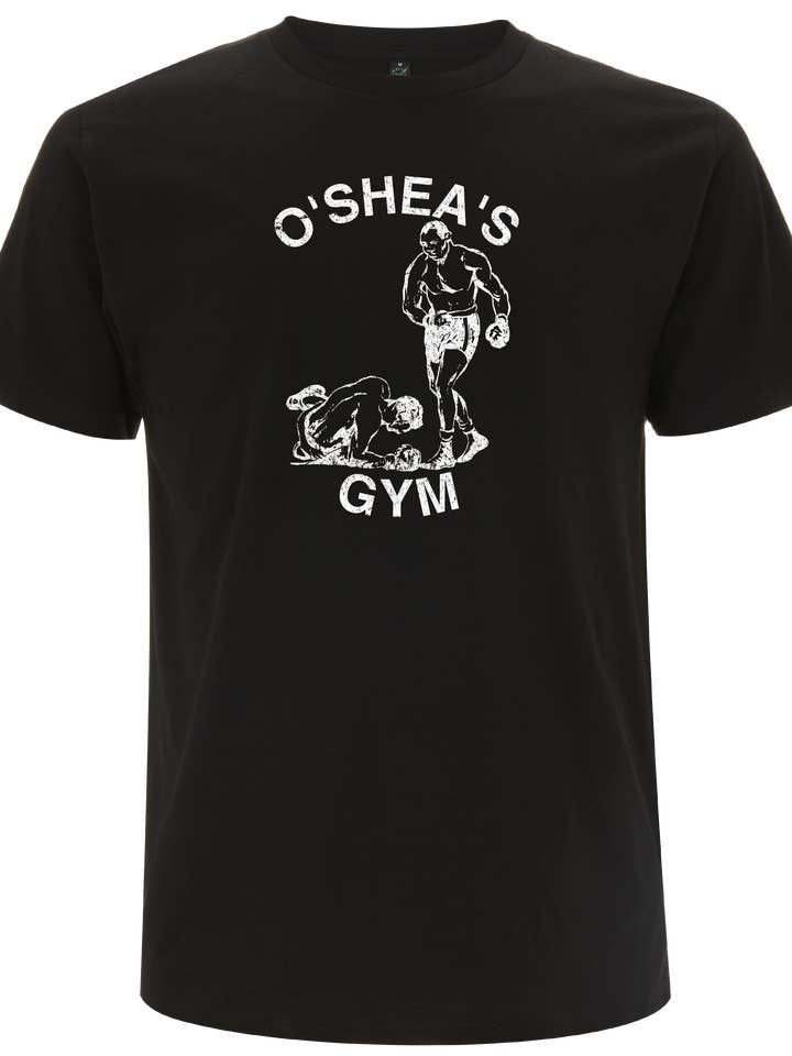O'Shea's Gym - Runde 9 Hvide Boxere Sort T-shirt for engroshandel hos Slang Clothing