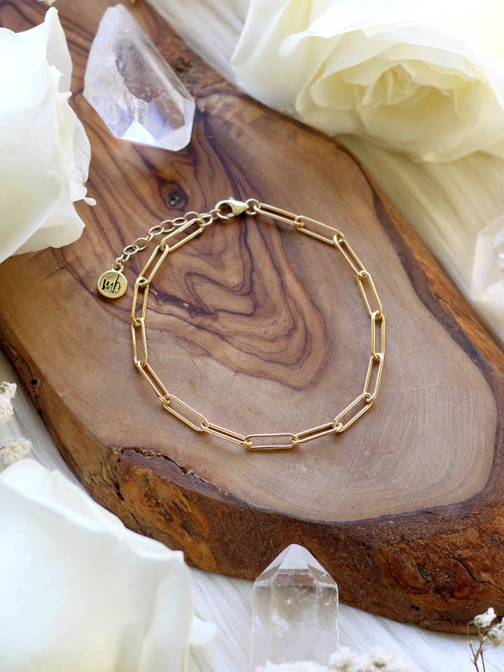 Chunky Link Gold Bracelet for wholesale by Malabella Jewels