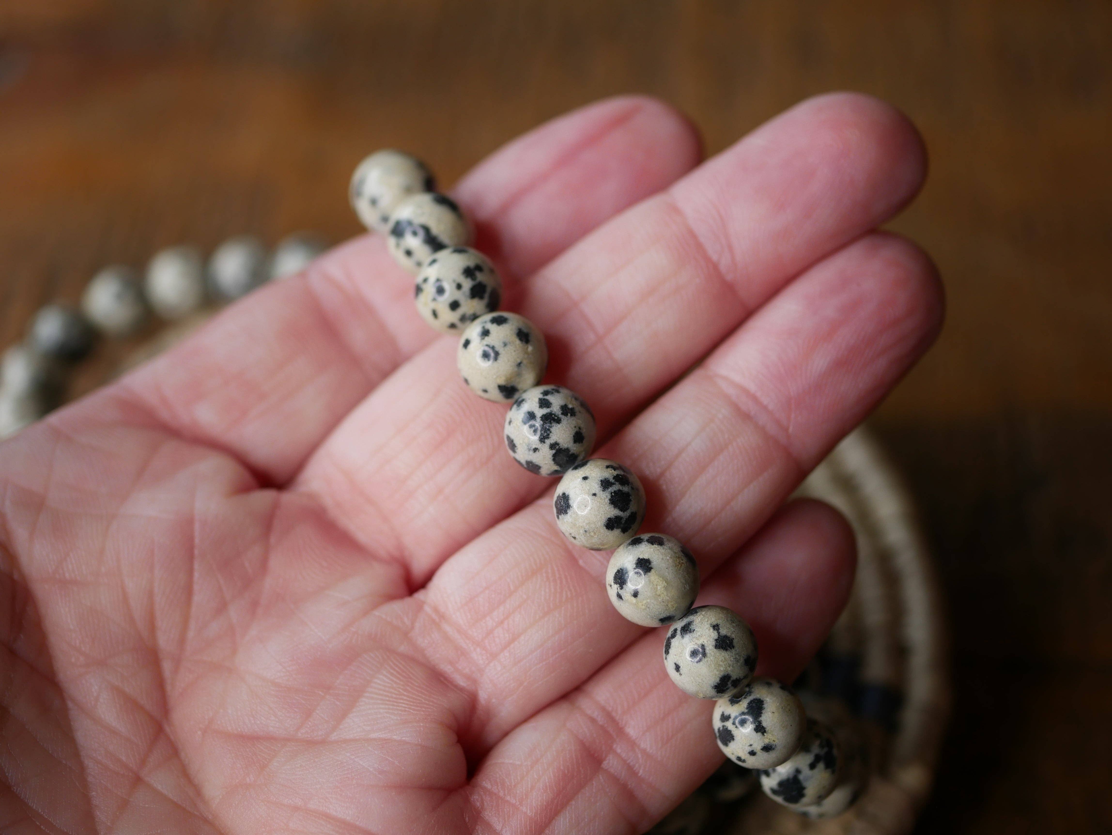 Superior Stones & Gifts INTL LLP - Wholesale Beaded Bracelet - Gemstone Stretch Bracelet Dalmation Jasper-Natural2