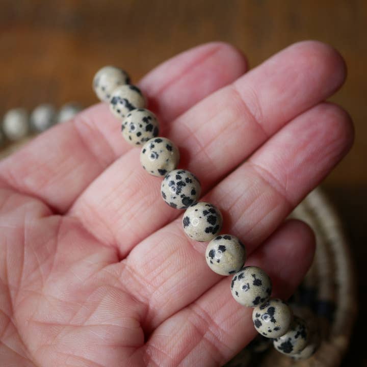 Superior Stones & Gifts INTL LLP - Wholesale Beaded Bracelet - Gemstone Stretch Bracelet Dalmation Jasper-Natural2