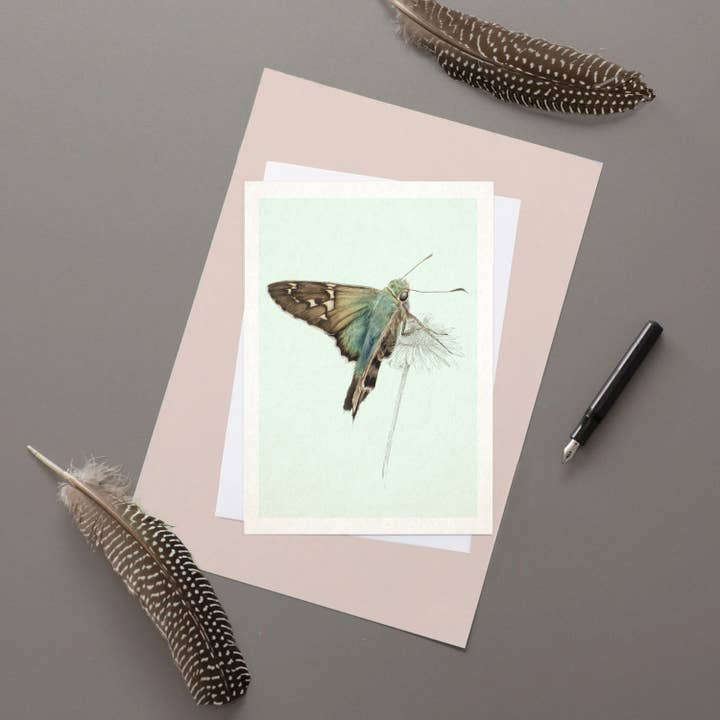 Longtailed Skipper Greetings Card for wholesale by Hidden Planet