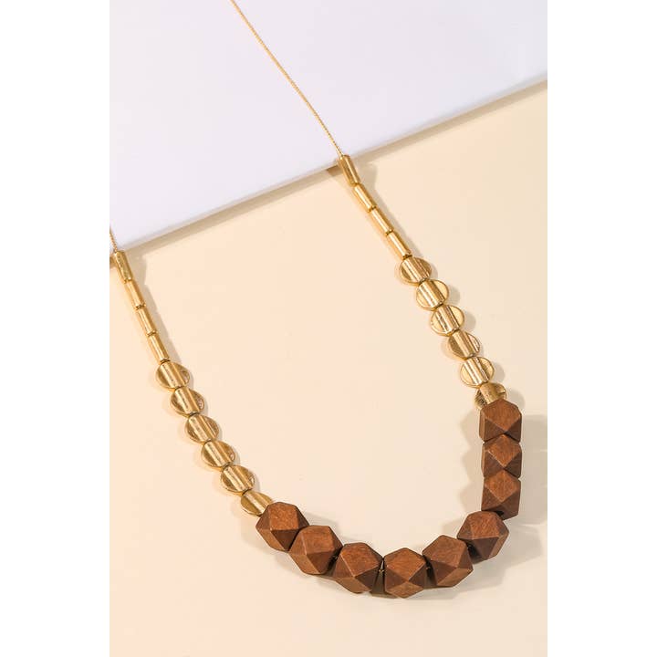 Anarchy Street - Wholesale Beaded/Pearl Necklace - Block Bead Charm Long Necklace