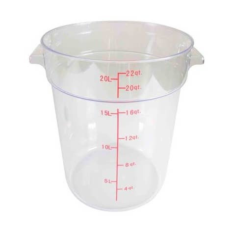 22-Quart Round Food Storage Container Clear for wholesale by Kitchway