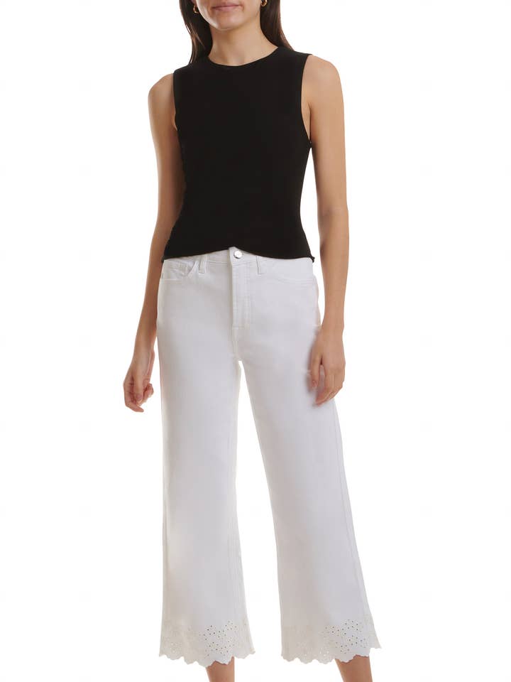 Cropped Wide Leg w/Eyelet Hem for wholesale by Jen7