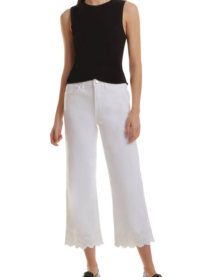 Cropped Wide Leg w/Eyelet Hem for wholesale by Jen7