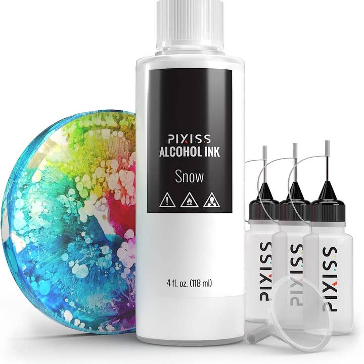 PIXISS 4oz. Alcohol Ink -Snow (White) w/Applicator Bottles and other Purchase Wholesale applicator bottles. Free Returns & Net 60 Terms on Faire trending on Faire.