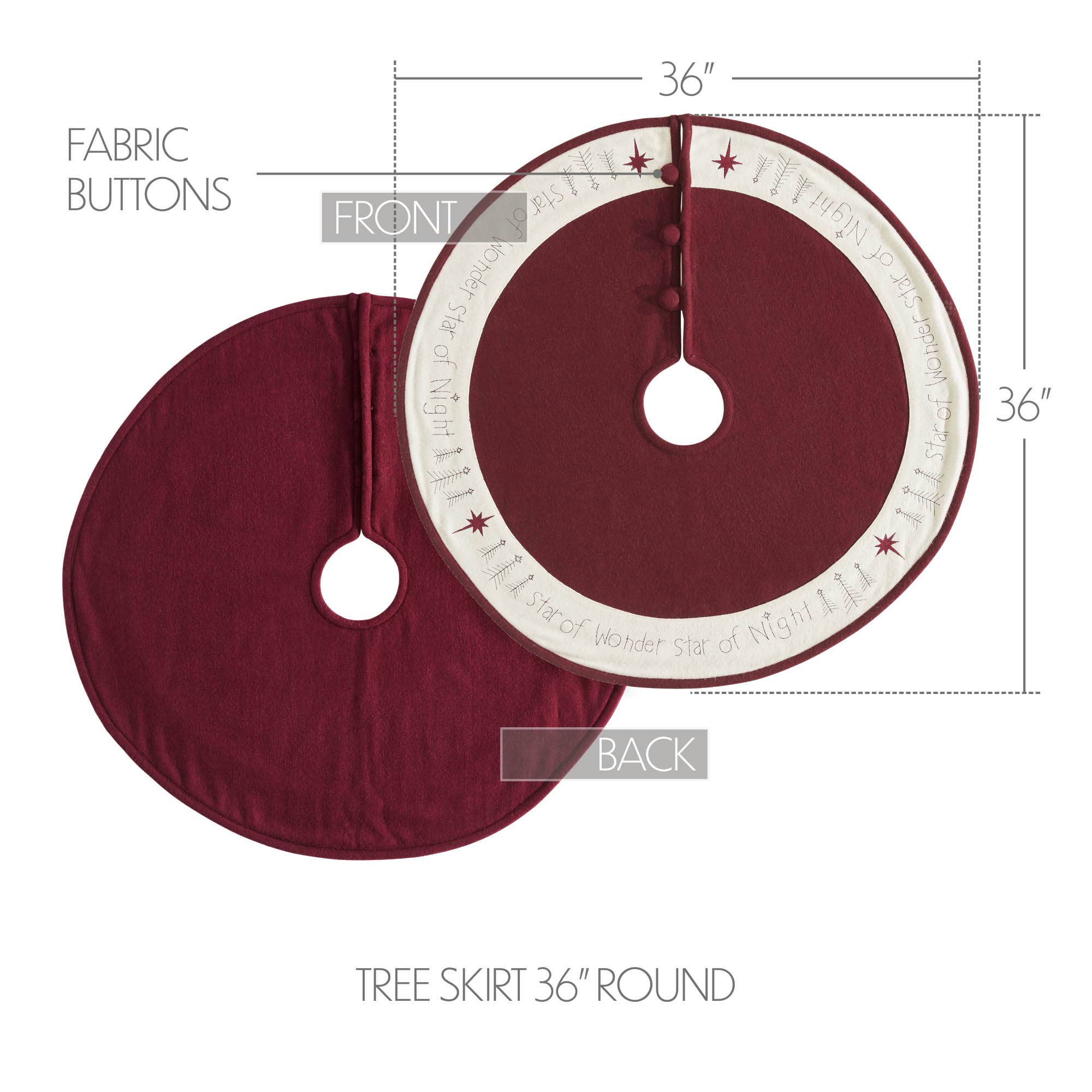 VHC Brands - Wholesale Tree Skirt - Star of Wonder Tree Skirt 363