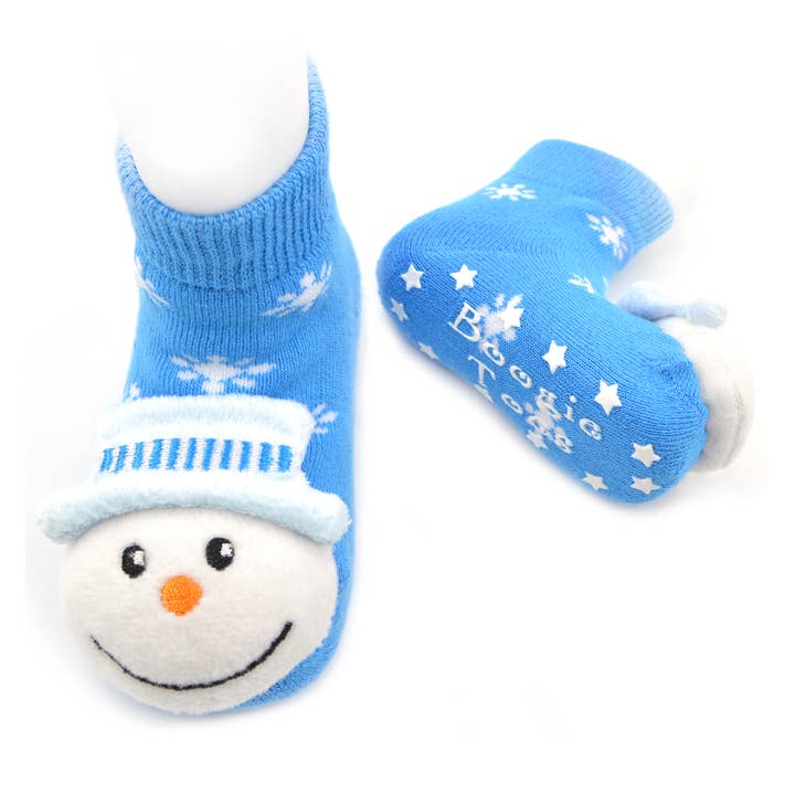 Liventi - Wholesale Socks - Baby - Snowman Christmas Boogie Toes Rattle Socks