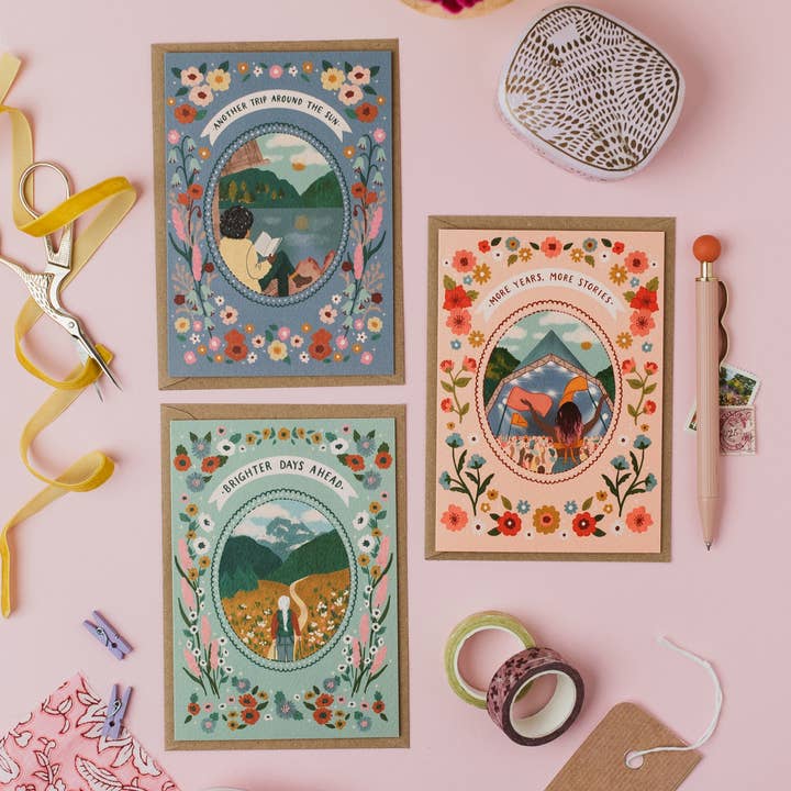 Jessie Maeve Studio - Wholesale Birthday Card - Wild Adventure Birthday Card - Another Trip Around The Sun4