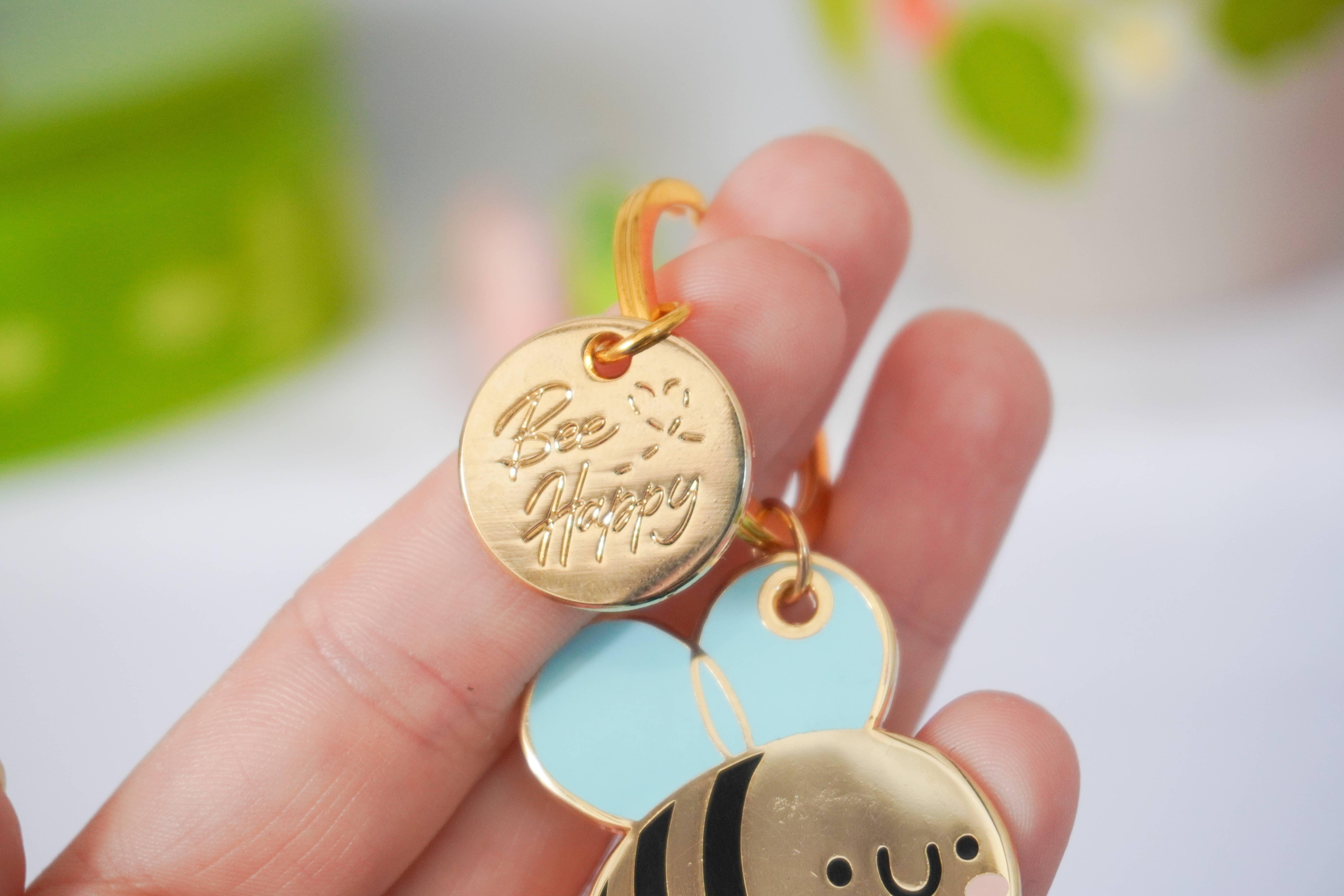 Ocean Hughes - Wholesale Keychain - Women's - Bee Happy Enamel Keychain2