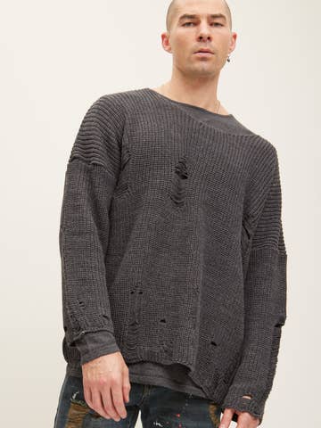 Wholesale Men's Grunge Long Cardigan - Black for your store Wholesale Men's Grunge Long Cardigan - Black for your store