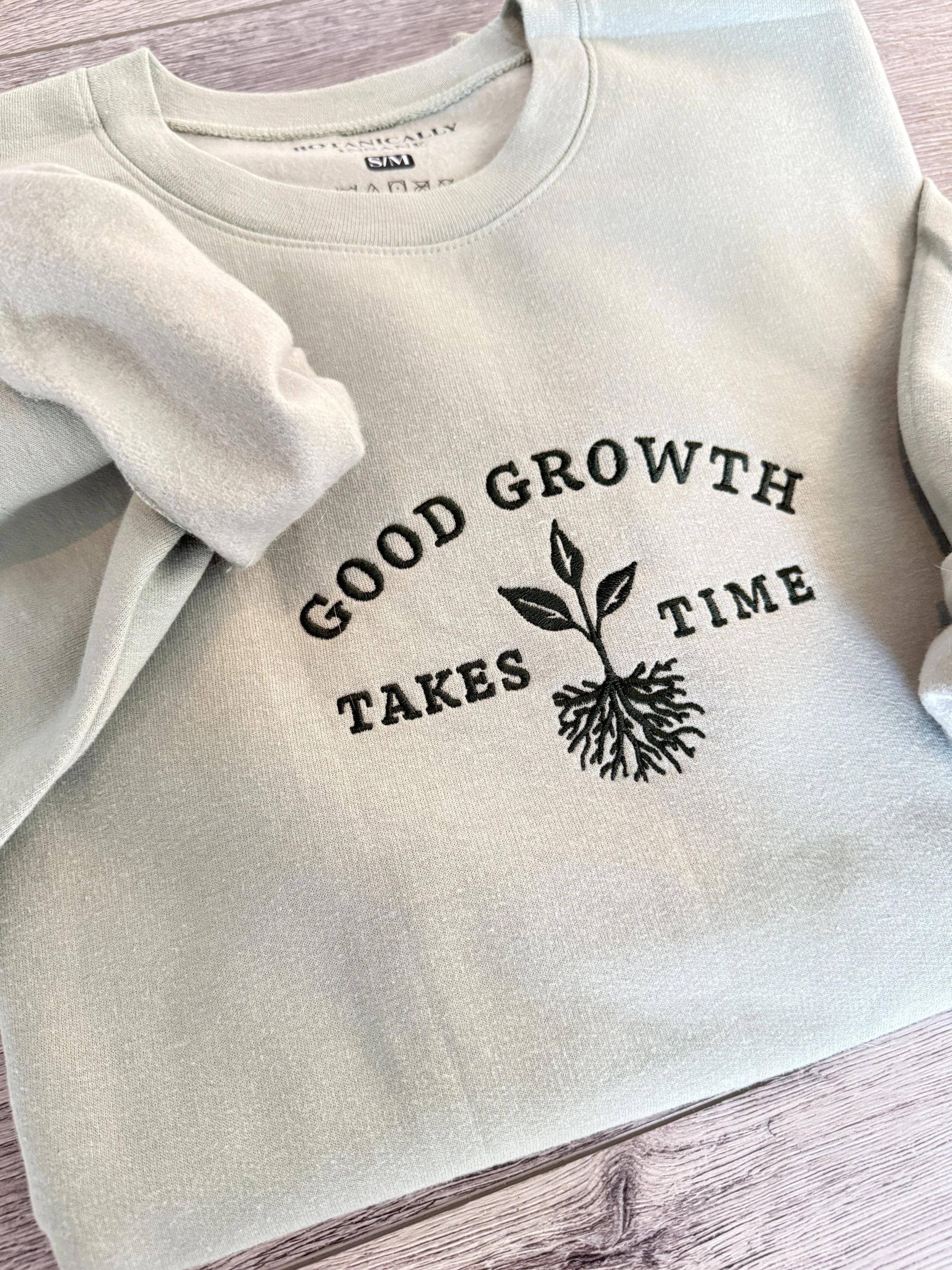 Botanically Insane - Wholesale Sweatshirt - Unisex - Good Growth Embroidered Crewneck Sweatshirt3