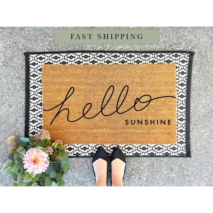 Hello Sunshine Door Mat, Housewarming Gift, New Home Gift for wholesale by Charming4Creations