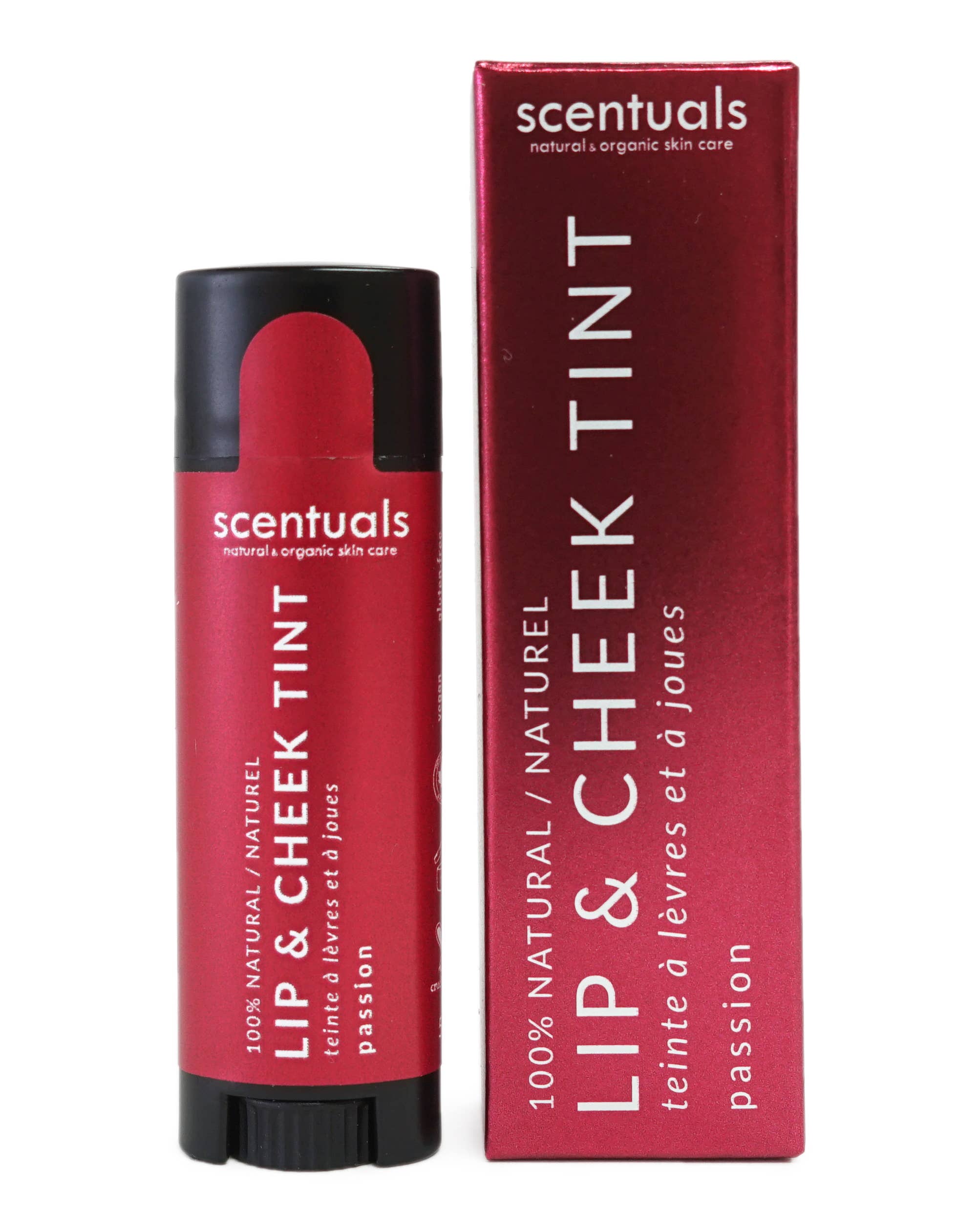 Scentuals Natural & Organic Skin Care - Vente Encres à lèvres - Teinte des lèvres et des joues - Passion1