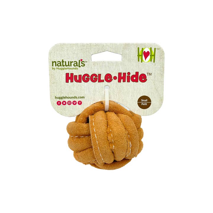 HuggleGroup - Wholesale Pet Rope Toy - Dog - Huggle-Hide® Natural Leather Ball Dog Toy7