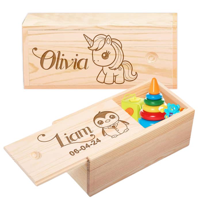 Gradzo - Wholesale Keepsake Box - Kids & Baby - Personalized Baby Keepsake Box - Wooden Memory Box for Kids