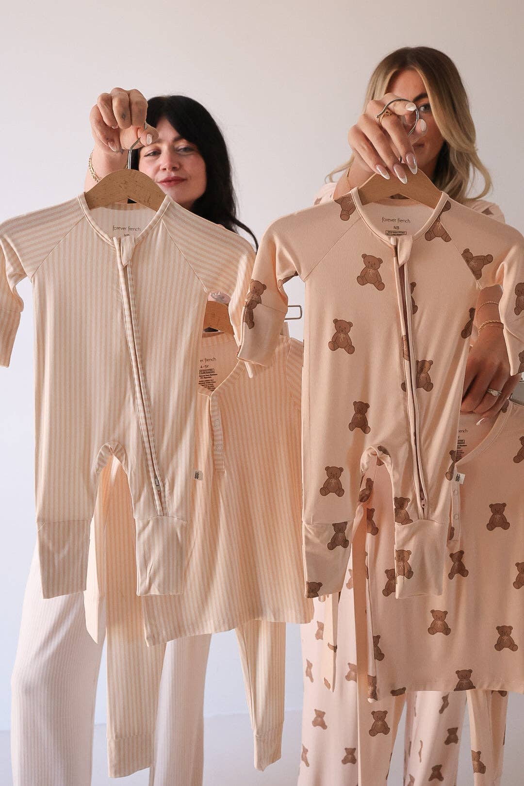 Forever French Baby - Wholesale Sleepsuit - Baby - Bamboo Zip Pajamas | Sadie Stripe2