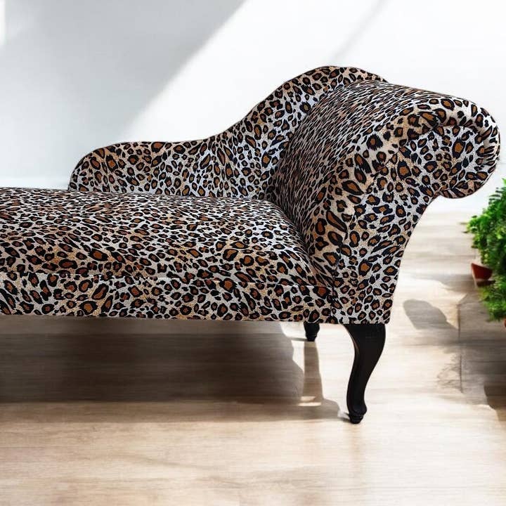 120X46X57Cm Leopard Mini Chaiselongue for engroshandel hos Minster Stylish Living Ltd