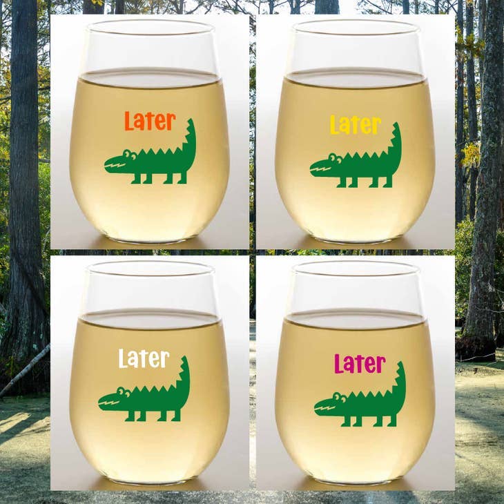 Wine-Oh! - Wholesale Wine Glass - CLOSEOUT LOUISIANA Assorted Unbreakable Plastic Wine Glasses20