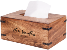 LuxeDesigns Co LLC - Wholesale Tissue Box - Rustic Natural Mango Wood Tissue Dispenser - Rectangle1