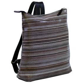 Plan d'Aou Stripe Brown Bag for wholesale by Nehari Créations