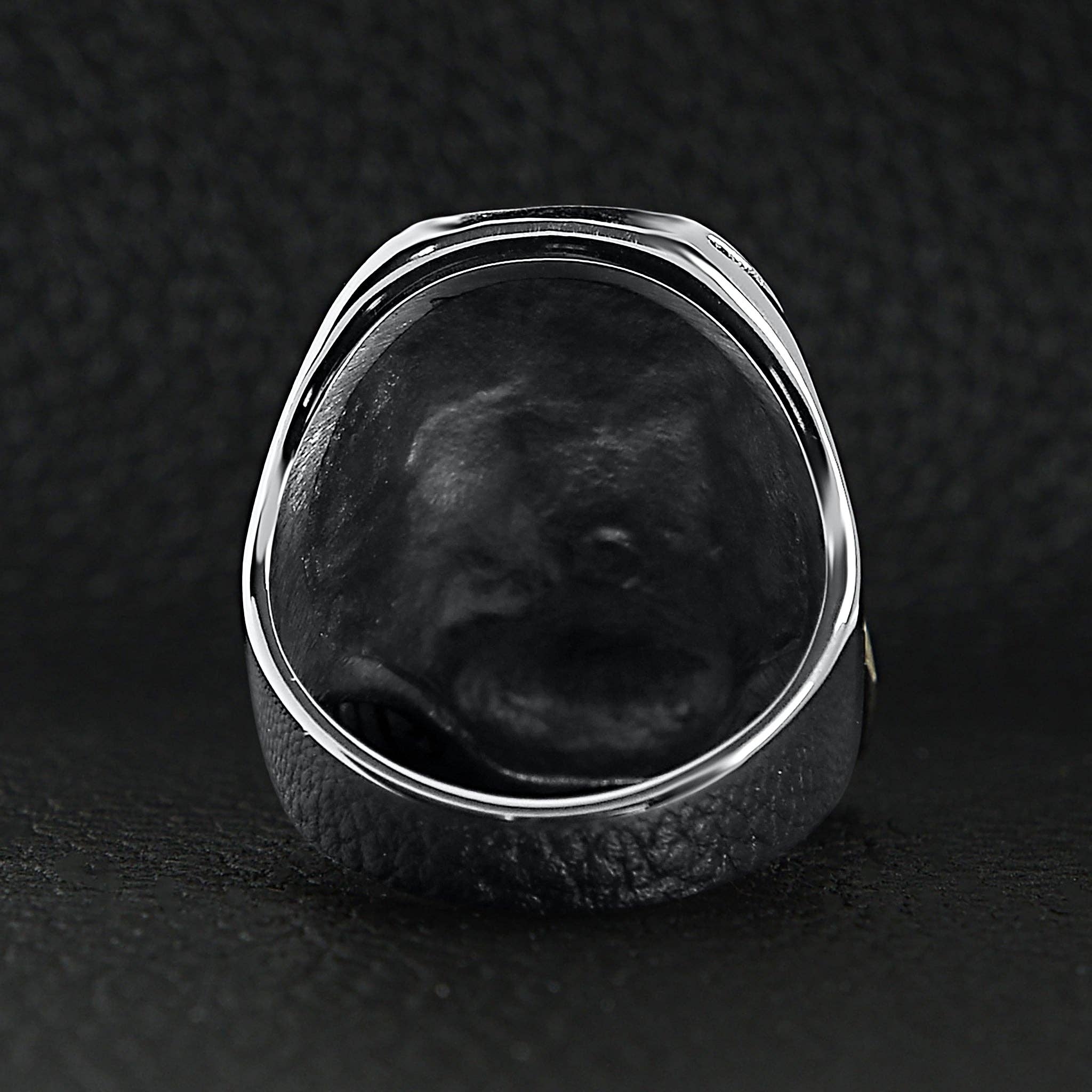 WJW - Wholesale Cocktail/Statement Ring - Stainless Steel Gas Mask Skull Ring4