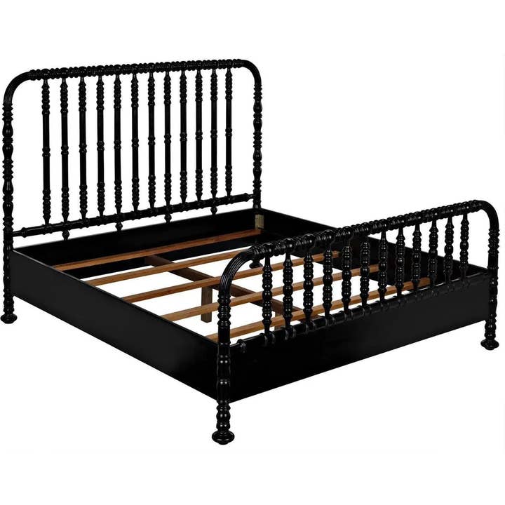 LOOMLAN - Wholesale Bed - Bachelor Black Wooden Bed Frame