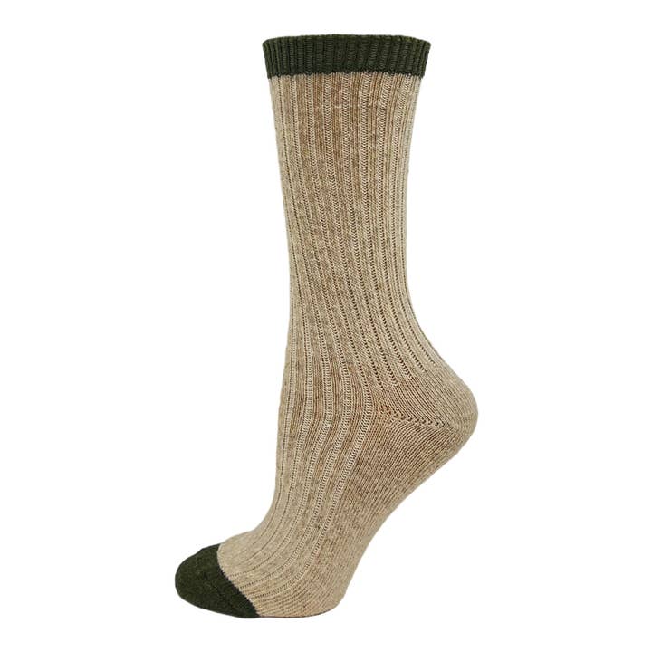 Ladies Wool Casual Rib Sock for wholesale by Dot-Line Design