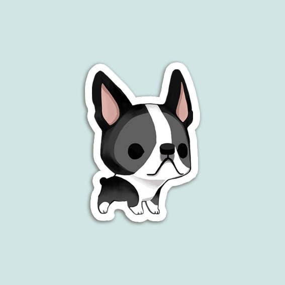 Thousand Skies - Wholesale Sticker - Vinyl Sticker Boston Terrier Black and White