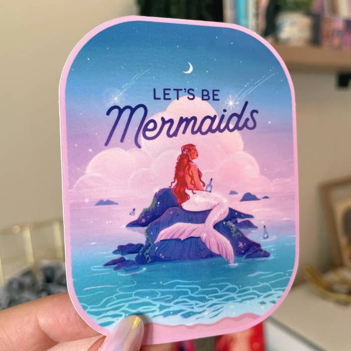 Brittany Keller Art - Wholesale Sticker - Let's Be Mermaids Sticker 1