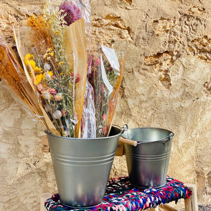 Maya Mallorca - Wholesale Bucket/Pail - ANTIQUE GRAY METAL BUCKET2