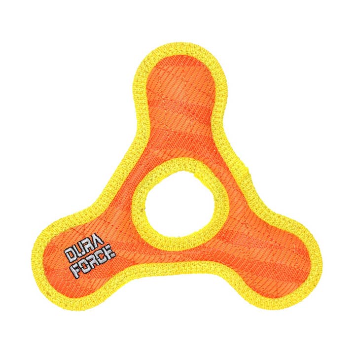 DuraForce JR TriangleRing Tiger - Orange and Yellow for wholesale by Tuffy Dog Toys - VIP Products