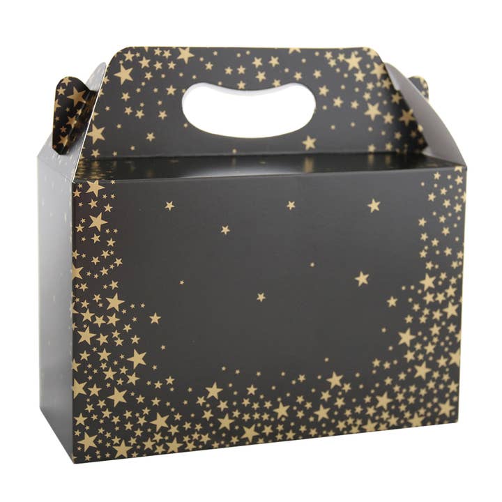 Golden Stars/ Black Cardboard Surprise Box (1 unit) for wholesale by MI FIESTA