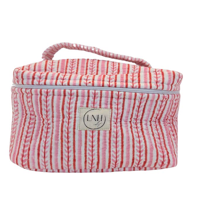 Alani Pink Kosmetiktaske - Stor top lynlås for engroshandel hos LNH EDIT