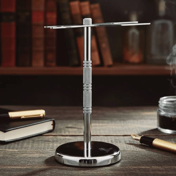 Shave with Sophistication: Sword Edge Premium Shaving Stand for wholesale by Sword Edge