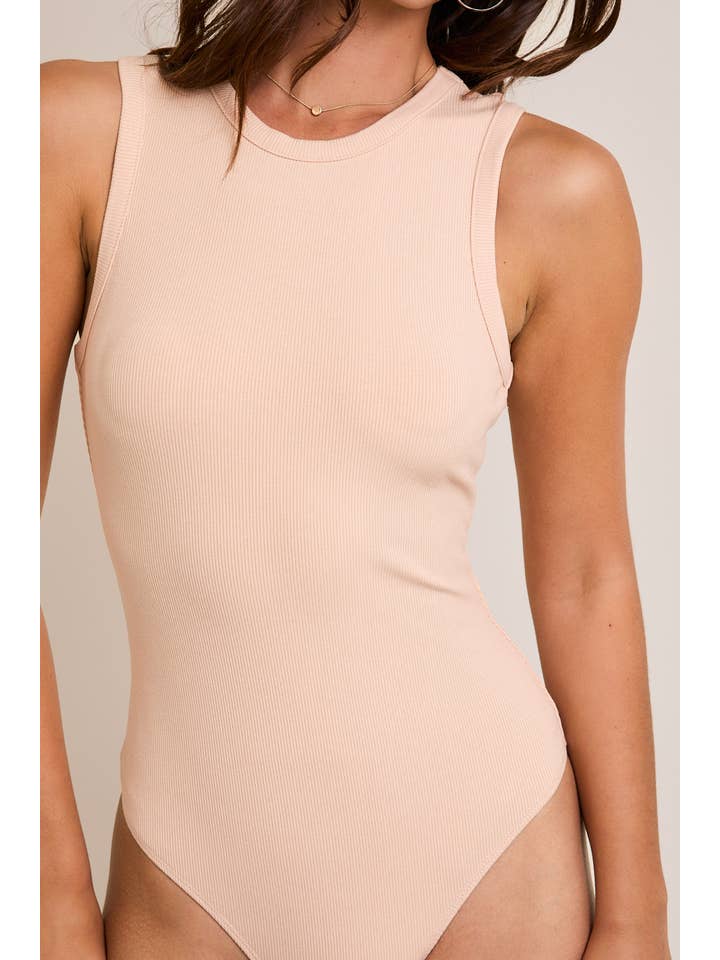 LE LIS - Wholesale Bodysuit - Women's - ROUND NECK SLEEVELESS BODYSUIT