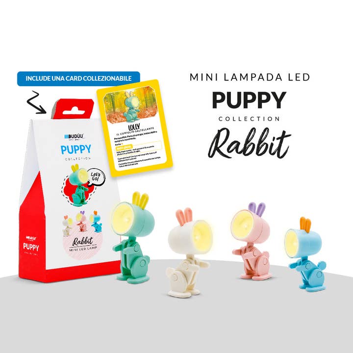 Dudùu Puppy Rabbit - Mini Lampada LED - Gadget Regalo per la vendita all'ingrosso da parte di VIBES SRLS