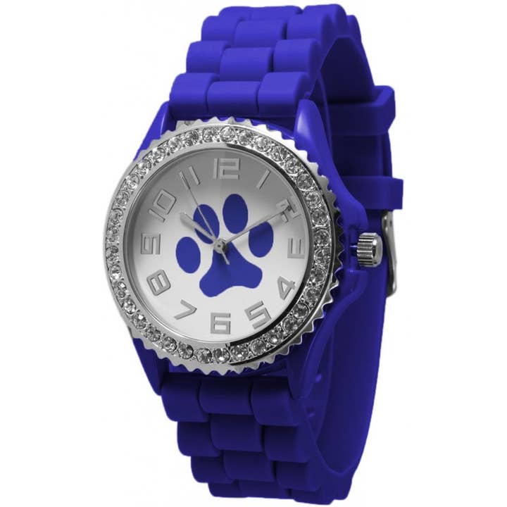 ShopTrendsNow - Vendita all'ingrosso Orologio da polso - Donna - Orologio in silicone con quadrante a forma di zampa con strass in zirconia cubica8