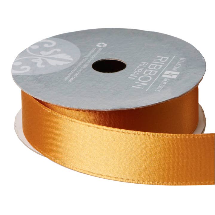 Jillson & Roberts - Wholesale Ribbon - Gift Wrapping - Gold Ribbon - Fancy Satin 1"