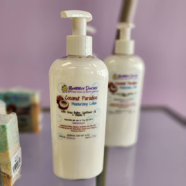 "Coconut Paradise" Moisturizing Lotion for wholesale by Bubbly Ducky