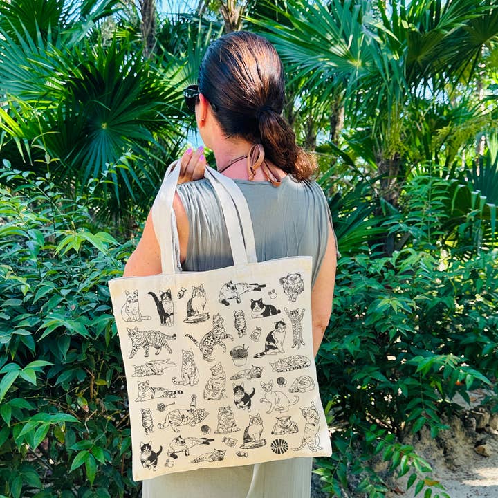 Sween Shop - Wholesale Tote Bag - Unisex - Cat Cotton Canvas Tote Bag Pet Gift 4