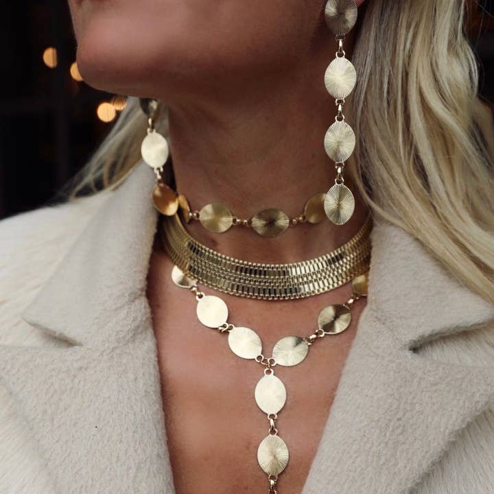 Guld Jane øreringe for engroshandel hos Shalla Wista Studio